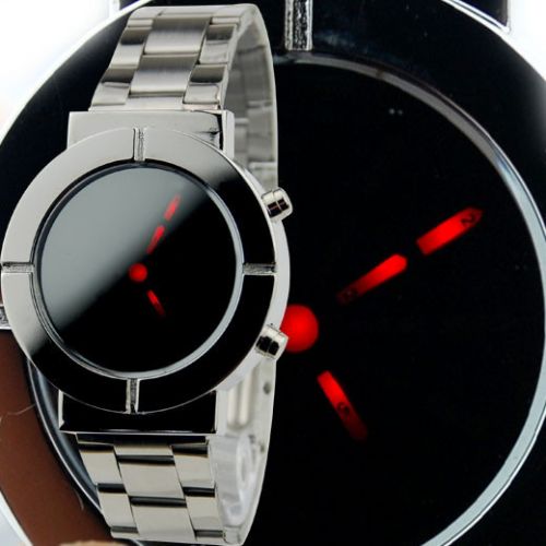 Цифровые бинарные часы LED Black Lava Mirror Style 