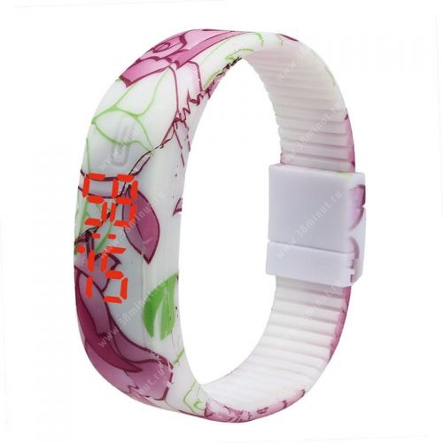 Цифровые бинарные часы Sport Bracelet Flower